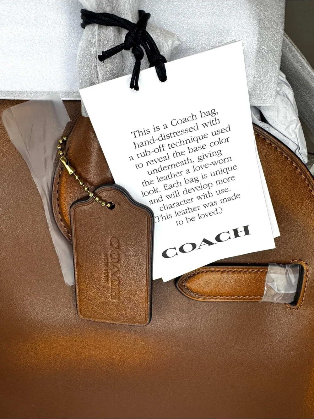 Coach Soft Empire 48 Carryall – Loved Leather Brown | NWT | Complete Set